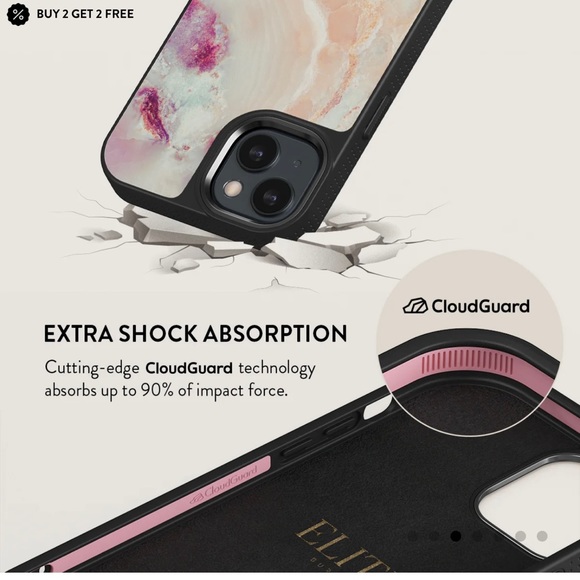 Brand new iPhone 14 Burga Elite case in Berry Sorbet with gunmetal grey accent - Picture 4 of 8